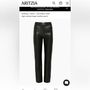 Aritzia high waisted Melina leather pants